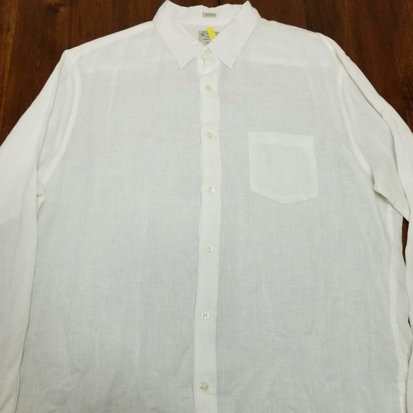 J.Crew Long Sleeve Button Down - White Linen - Sli - Picture 2 of 10